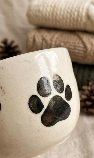 The Little Paws Ceramic Latte Mug by Jasper & Pine Co.