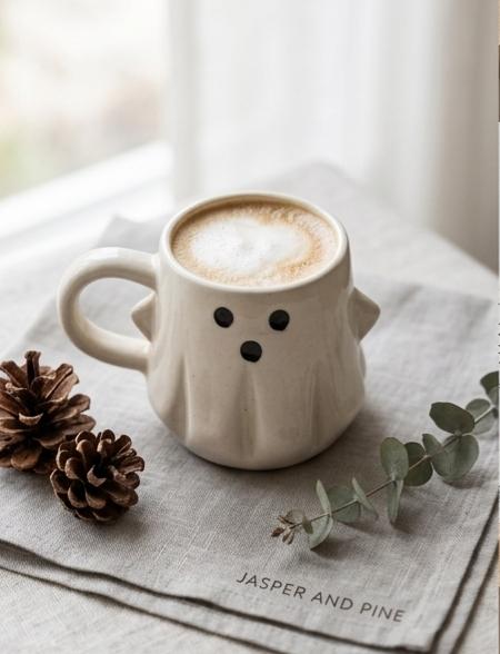 The Little Ghost Ceramic Mug by Jasper & Pine Co.