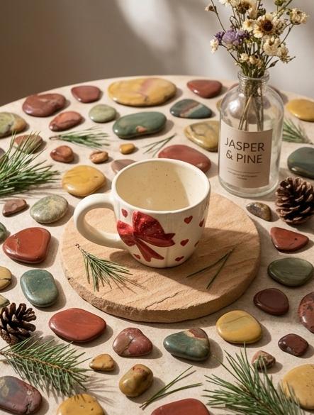 The 3D Red Bow & Hearts Ceramic Mug by Jasper & Pine Co.