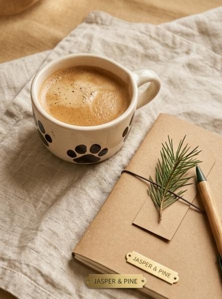 The Little Paws Ceramic Latte Mug by Jasper & Pine Co.