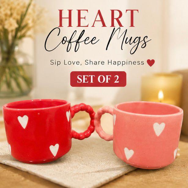 Jasper & Pine LoveLink Mug Set | Handcrafted Couple Coffee Cups