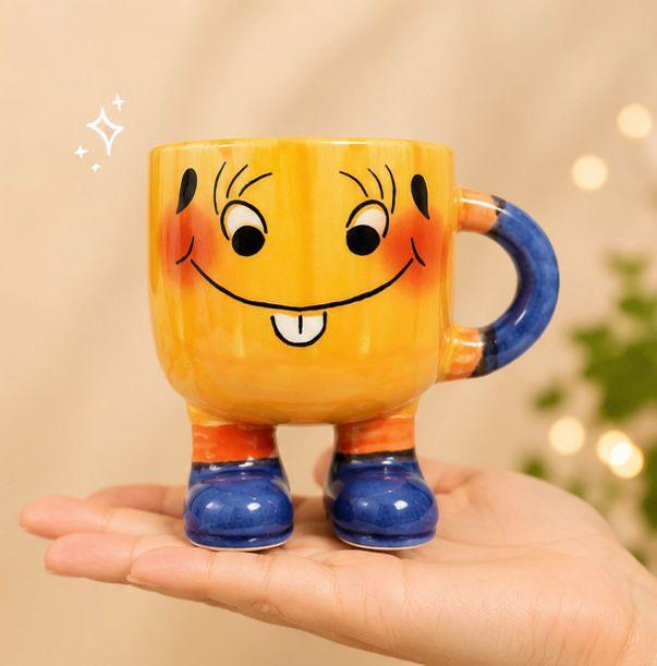 Jasper & Pine Happy Hopper Mug | Handcrafted Playful Ceramic Coffee Cup
