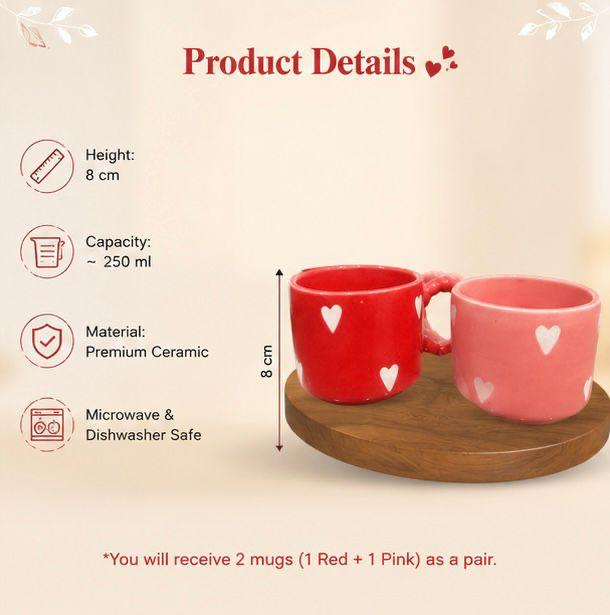 Jasper & Pine LoveLink Mug Set | Handcrafted Couple Coffee Cups